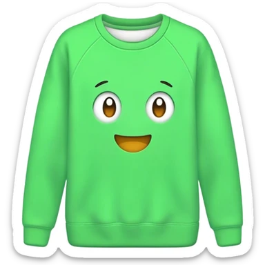 sweatshirt in green color sticker