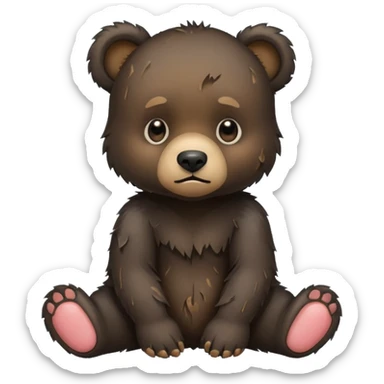 Baby bear abuse sticker