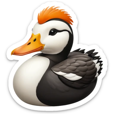 Can I get a king eider in the style of an apple emoji sticker