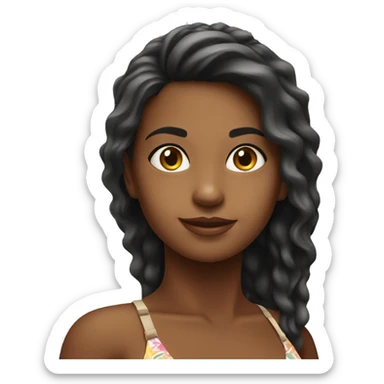 a brazilian girl in bikini sticker