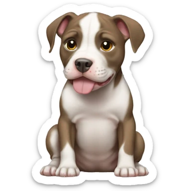 Pitbull puppy sticker