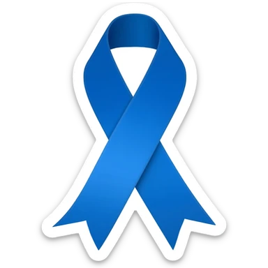 Blue ribbon sticker