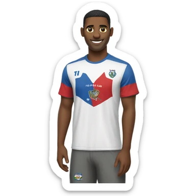 a man with a fortaleza esporte clube t-shirt  sticker