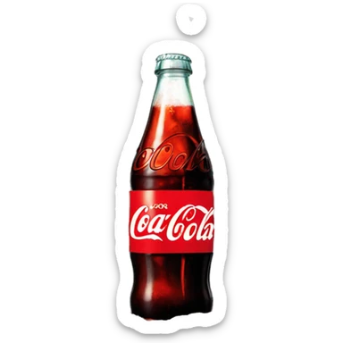 Coke coming out of a volcano  sticker