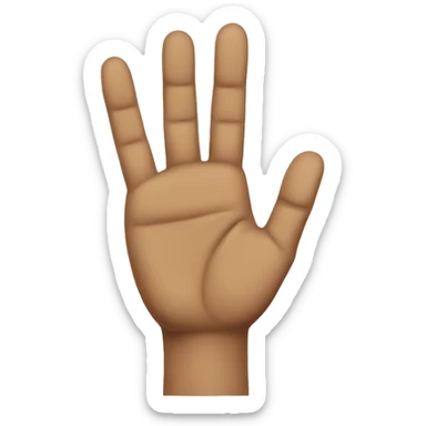 quit coyote hand gesture sticker