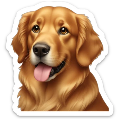 red golden retriever sticker