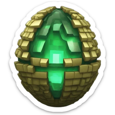Minecraft dragon egg. Text above "Emperor" sticker