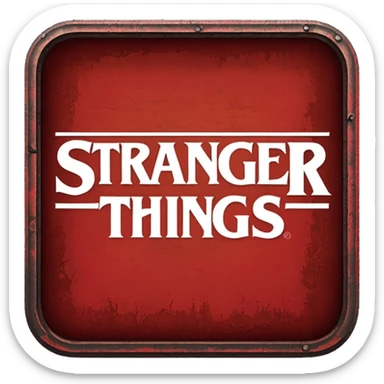 stranger things logo smaller sticker
