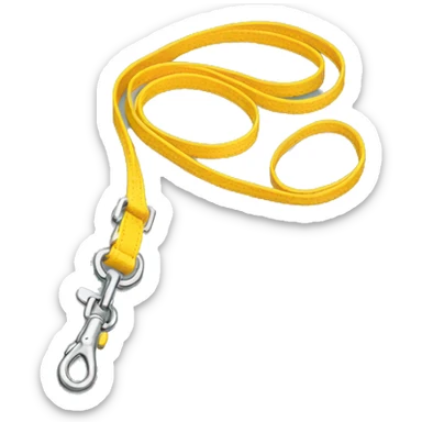 yellow comfortable dog leash sticker