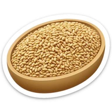 a bunch of sesame seeds, without a bowl sticker