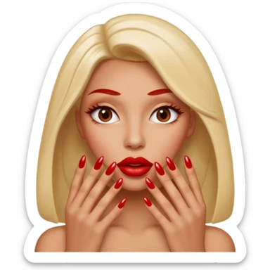 Big lips long nails bestie  sticker