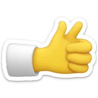 hugging face covering and showing ok hand in yellow sticker