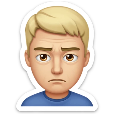 guy side eyeing in disgust ￼￼ sticker