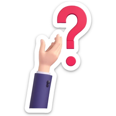 faceless face with a question mark sticker