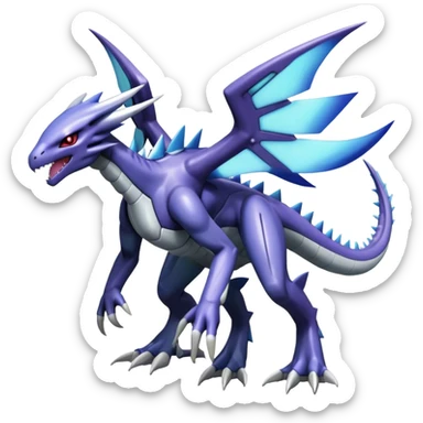  Cool Edgy Shiny Godly Ethereal Digimon-Genesect-Dialga-Reptile full body sticker