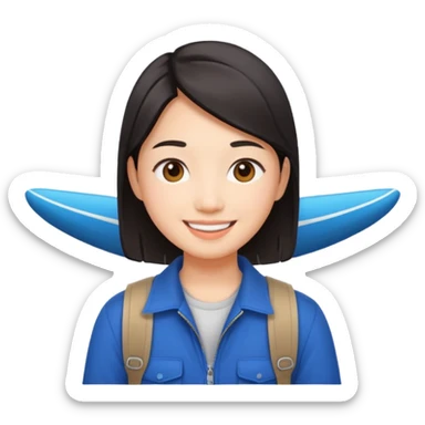 Asian travel youtuber sticker