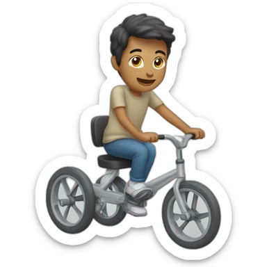 Humain doing a weeling sticker