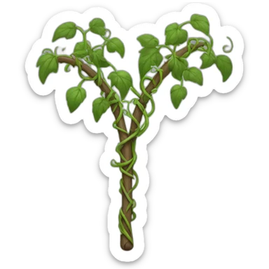 sceptre covered with vines sticker