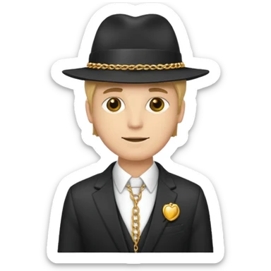 White guy pimp sticker