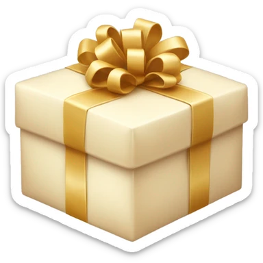 Cream colored gift sticker