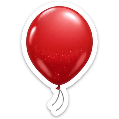 red glitter baloon chat sticker
