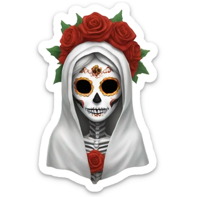 Santa Muerta, Goddess of Death.  sticker