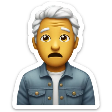 emoji shaking head side to side in disappointment  sticker