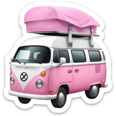 Pink camper van sticker