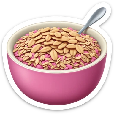 pink  oats bowl sticker