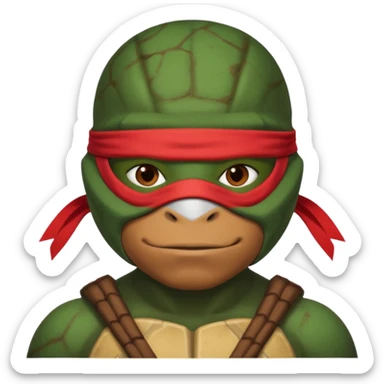 Mbappe with Ninja Turtles mask sticker
