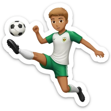soccer player kicking a ball sticker