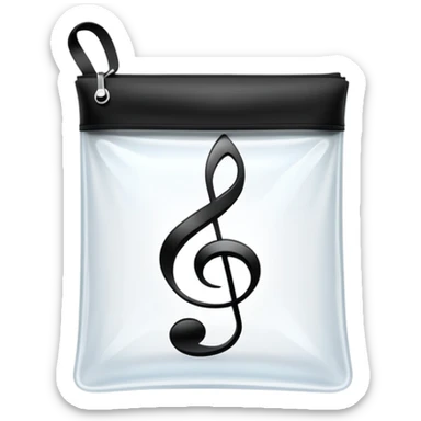ziplock bag with a musical note inside sticker