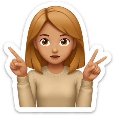 Girl flipping off sticker