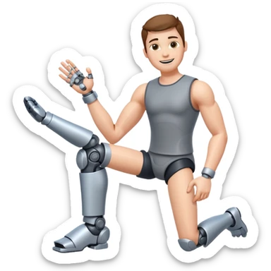 Ich fühle mich fröhlich, weil ich taglich positive Lust habe. Außerdem habe ich gestren Unfall gemacht. Uhhh aber … ich bin stark 💪🏼🦿🦾 sticker