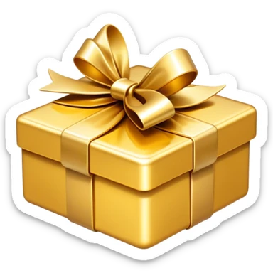 Shiny golden premium gift card sticker