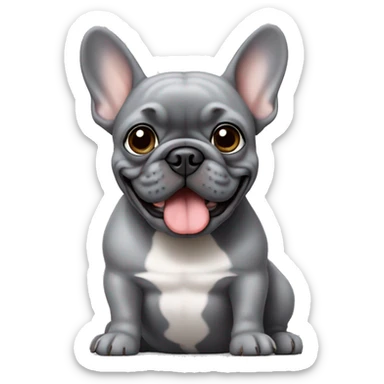 Grey French bulldog  sticker