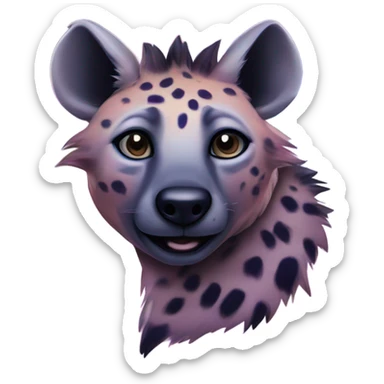 Cool powerful glowing galaxy colored hyena sticker