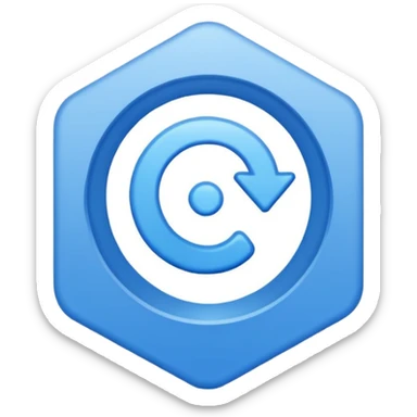 Blue correct sign sticker