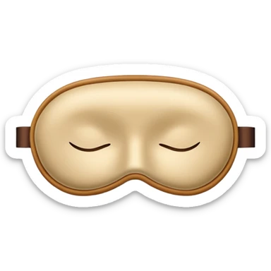 tan silk sleeping mask sticker