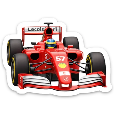 Leclerc formula 1 car sticker