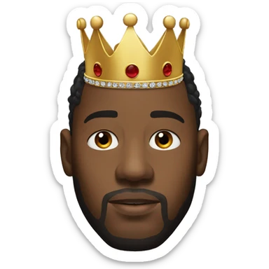 kendrick lamar with a crown on his head sticker