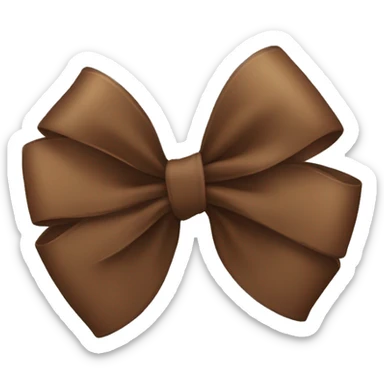 Brown bow sticker