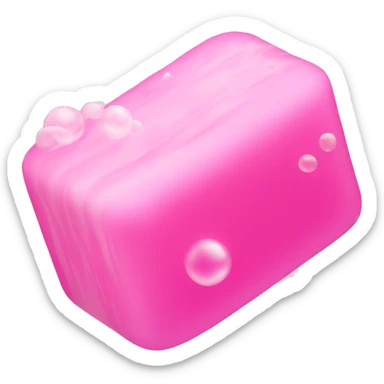Pink soap with bubbles sticker