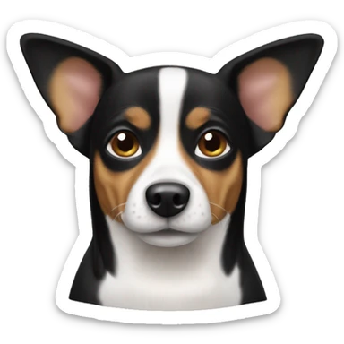 Black chihuahua mixed with basset hound sticker