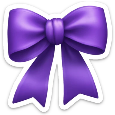 purple bow and black charms sticker