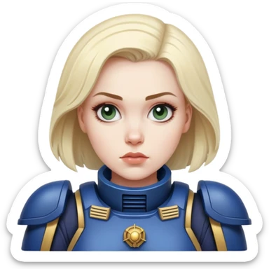 woman space marine curiosity sticker