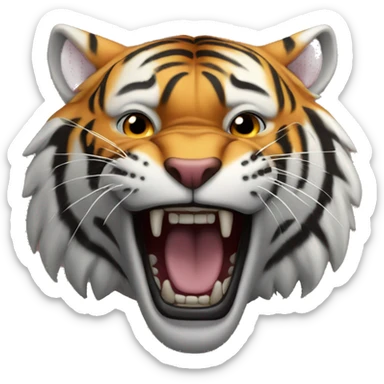 Roaring tiger sticker