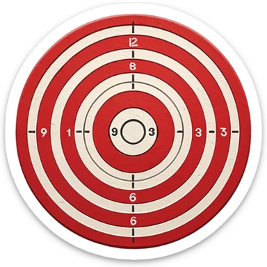 Red-white bullseye target board sticker