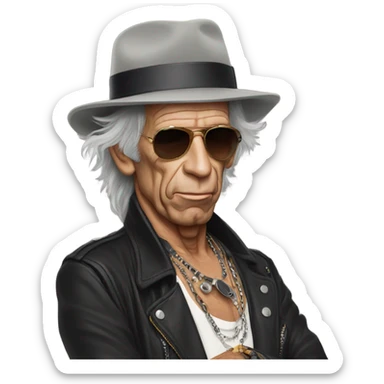 Keith Richards cool sticker