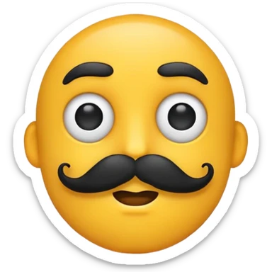 mustache with emoji sticker